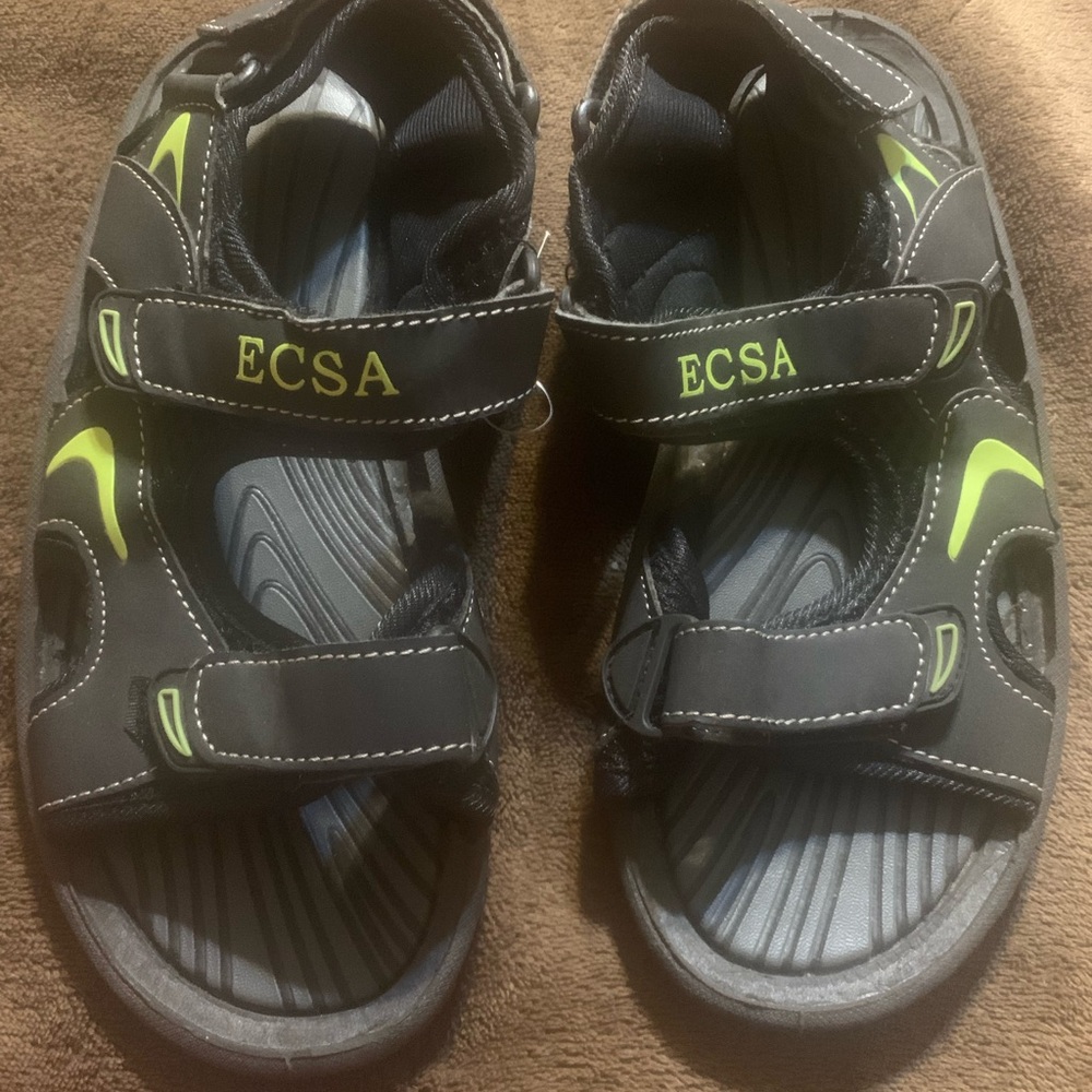 Kids Black and Green Sandals